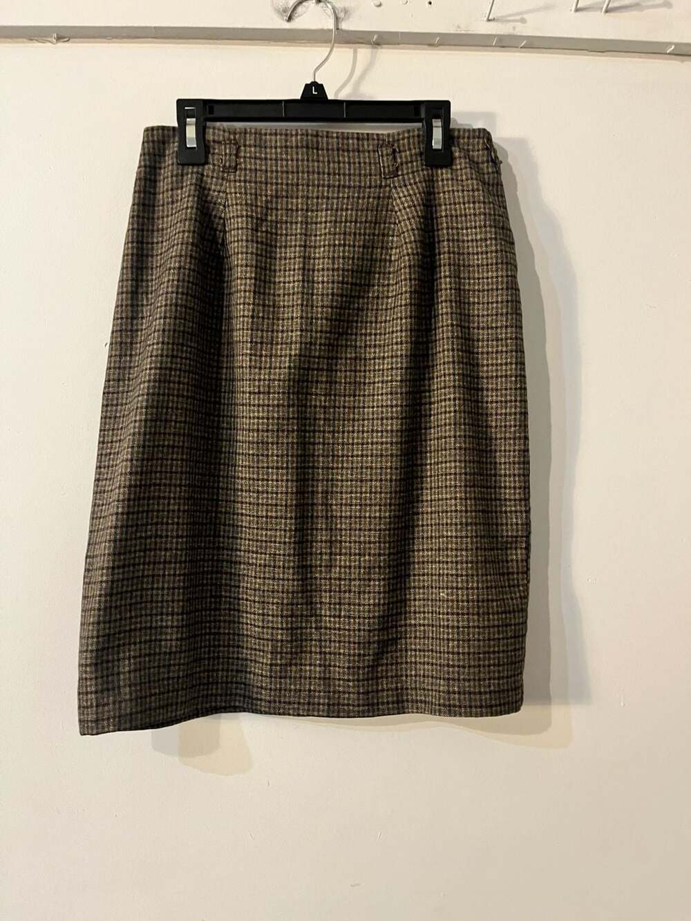 JR Bentley Vintage Brown Plaid Houndstooth midi 010-056